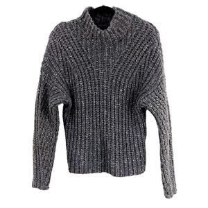 Express Women's Sweater Size S Gray Silver Long Sleeved Mock Neck New
